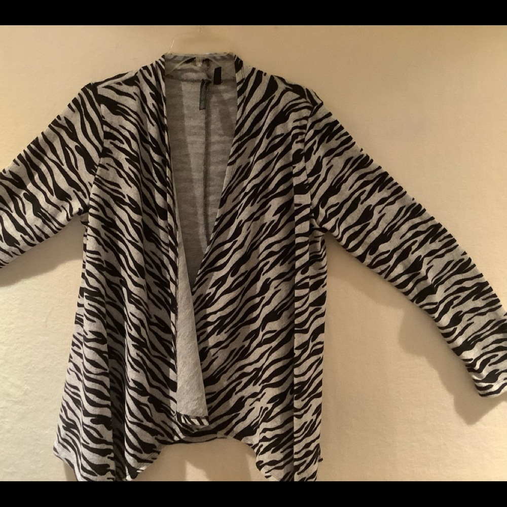 Allie & Rob Zebra Stripe Open Cardigan